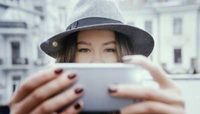 Young woman taking a selfie