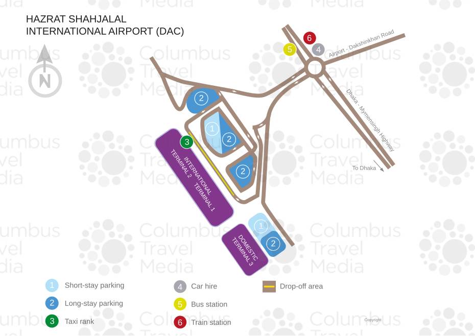 Dhaka Airport Map