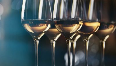 Glasses of Pinot Grigio - white wine