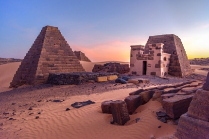 Pyramids in Meroë, Sudan