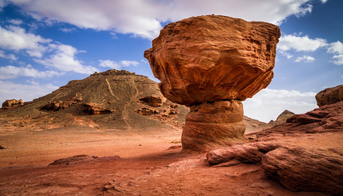 Eilat - Mushroom-shaped rock in Timna Park north of Eilat