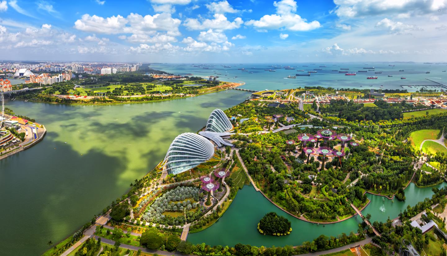 Singapore City - A bird's-eye view of Singapore skyline