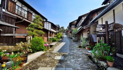 Magome-juku, old Japanese road passing through Nakasendo's station town