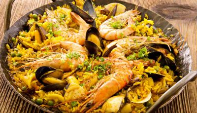Seafood paella-Barcelona food