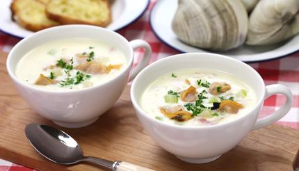 A New England clam chowder