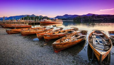 Twilight on Derwentwater, The Lake District, Cumbria, England