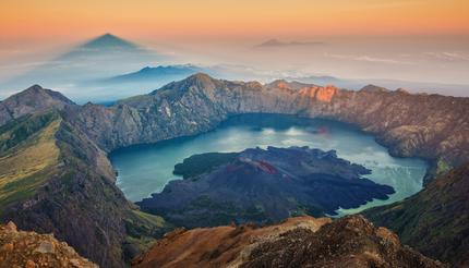 Sunrise from Mount Rinjani, Lombok, Indonesia