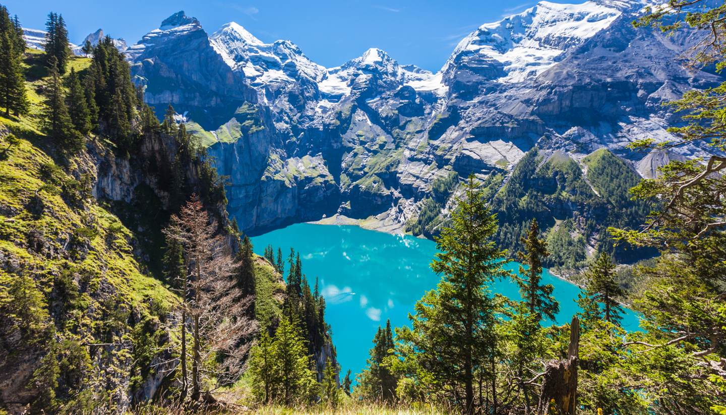 Summer adventures in Switzerland - Oeschinen lake, Switzerland