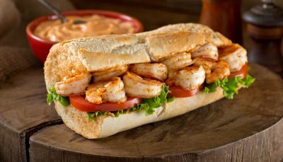PoBoy sandwich with shrimp