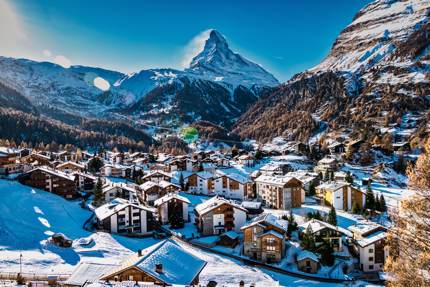 Views in Zermatt with the Matterhorn in the background