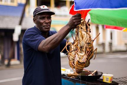 Lobsters ready customers in St Kitts and Nevis