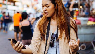 An unhappy tourist