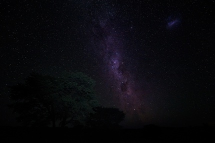A night view in the Kalahari Desert
