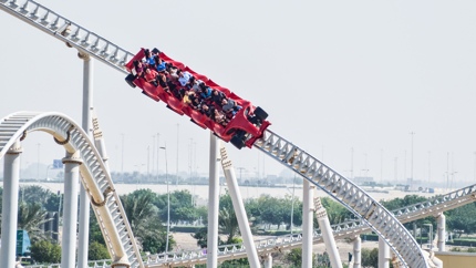 The fastest rollercoaster at Ferrari World, Abu Dhabi