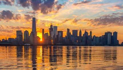 Sunrise over Manhattan, New York