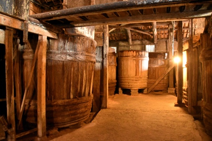 The fermentation room at Yamaroku Shoyu