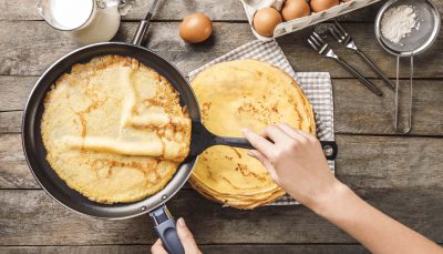 Making pancakes
