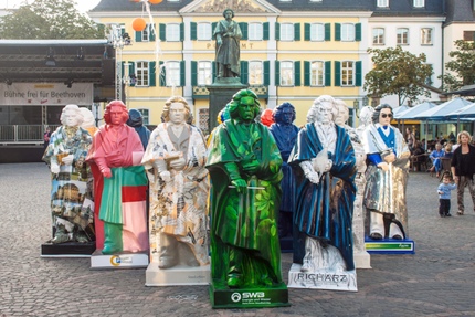 Beethoven statues during the festival