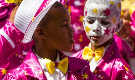 Children celebrating Tweede Nuwe Jaar