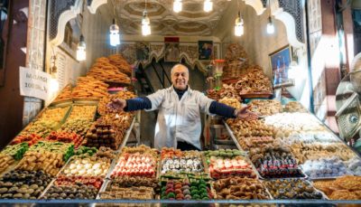 A food vendor in Marrakech, Morocco