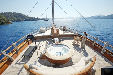 On board Mare Nostrum, a luxury gulet based in Turkey