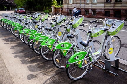 Bicycles for hire in Strasbourg