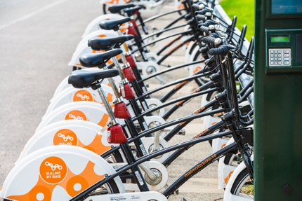 Bicycles for hire in Malmö