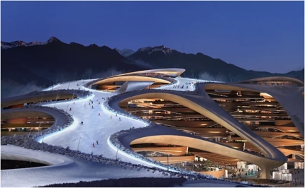 Artist rendering of Trojena Ski Resort, courtesy of NEOM.com